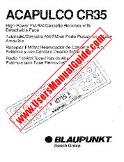 Voir Acapulco CR35 pdf Manuel de l'utilisateur - Récepteur FM / AM / cassette haute puissance avec face amovible