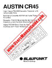 Voir Austin CR45 pdf Manuel de l'utilisateur - Récepteur FM / AM / cassette haute puissance avec face amovible