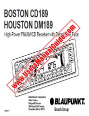 Voir Boston CD189 pdf Manuel de l'utilisateur - Récepteur FM / AM / CD haute puissance avec face amovible