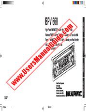 Voir BPV660 pdf Manuel de l'utilisateur - Récepteur FM / AM / CD haute puissance avec face amovible