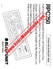 Voir RPC250 pdf Manuel de l'utilisateur - Récepteur FM / AM / cassette haute puissance avec face amovible