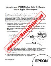 Voir Stylus Color 740 pdf Avec Apple iMac