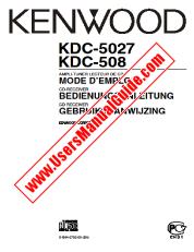 View KDC-5027 pdf French, German, Dutch User Manual