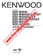 View KDC-W4034 pdf Croatian User Manual