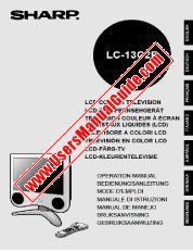 Ansicht LC-13C2E pdf Bedienungsanleitung, Englisch Deutsch Französisch Italienisch Spanisch Schwedisch Niederländisch