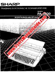 Ansicht PA-3030 pdf Bedienungsanleitung, deutsch