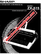 Ansicht ZX-515 pdf Bedienungsanleitung, deutsch