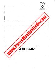 Ansicht 1147750   Acclaim pdf Bedienungsanleitung