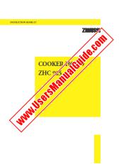 Ansicht ZHC925X pdf Bedienungsanleitung - Artikelnummer: 949610677