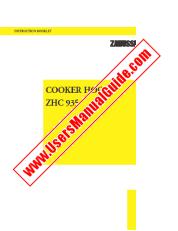 Ansicht ZHC923X pdf Bedienungsanleitung - Artikelnummer Code: 949610676