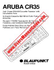 Ver Aruba CR35 pdf Manual del usuario - Receptor de casete / FM / AM de alta potencia con cara desmontable