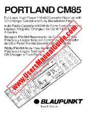 Vezi Portland CM85 pdf Manual de utilizare - Receptor FM/AM cu Casetofon de mare putere cu control al schimbătorului de CD și față complet detașabilă