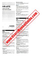 Visualizza HR-8TE pdf Manuale d'uso
