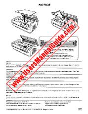 Ver DFX-8500 pdf Hoja de aviso