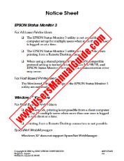 View EPL-6100 pdf Supplement for Status Monitor 3 and Windows XP