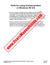 View EPL-C8200 pdf Note for shared printers in windows nt4