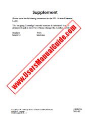View EPL-N1600 pdf Supplement for imaging cartridge code