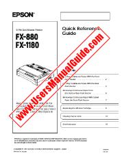 View FX-1180 pdf Quick Reference Guide