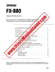 View FX-880 pdf Quick Reference