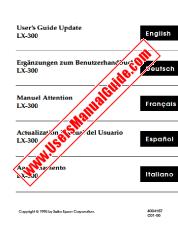 Ver LX-300 pdf Actualización de la guía del usuario