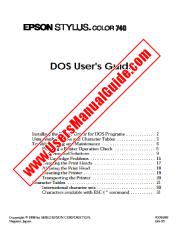 View Stylus Color 740 pdf DOS User Guide