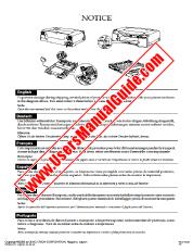 Voir Stylus Pro 5500 pdf Avis de déballage