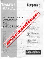 View 13TVCRMKIV pdf 13 inch  Television / VCR Combo Unit Owner's Manual