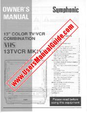 View 13TVCRMKIVS pdf 13 inch  Television / VCR Combo Unit Owner's Manual