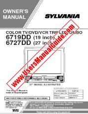 Ver 6727DD pdf Unidad de combo TV / DVD / VCR de 27  inch Manual del usuario
