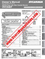 Vezi DVC840F pdf DVD Player cu Manualul VCR proprietarului
