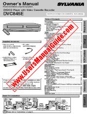 Ver DVC845E pdf Reproductor de DVD con VCR Manual del usuario