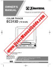 Ver EC313D pdf Unidad de combo de televisor / VCR de 13  inch Manual del usuario