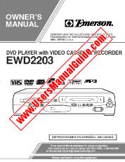 Ver EWD2203 pdf Reproductor de DVD con VCR Manual del usuario