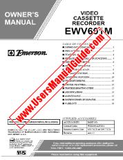 Voir EWV601M pdf Manuel du propriétaire Video Cassette Recorder