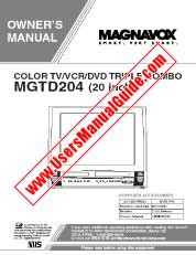 Ver MGTD204 pdf Unidad de combo TV / DVD / VCR de 20  inch Manual del usuario