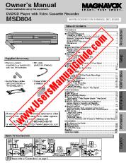 View MSD804 pdf DVD Player with VCR Owner's Manual