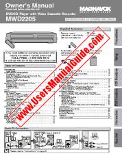Ver MWD2205 pdf Reproductor de DVD con VCR Manual del usuario