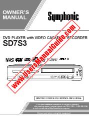 Voir SD7S3 pdf Lecteur DVD avec le manuel de propriétaire du magnétoscope
