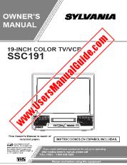 Voir SSC191 pdf Manuel de 19  inch Télévision / Magnétoscope propriétaire de l'unité