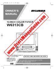 Vezi W6313CB pdf Manual 13  inch Televizor / VCR Combo Unitatea proprietarului
