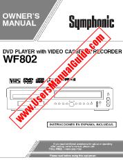 Ver WF802 pdf Reproductor de DVD con VCR Manual del usuario