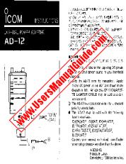 View AD-12 pdf User/Owners/Instruction Manual