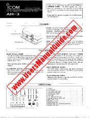 Voir AH-3 pdf Utilisateur / Propriétaires / Manuel d'instructions