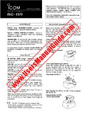 Voir BC-119 pdf Utilisateur / Propriétaires / Manuel d'instructions
