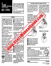 Voir BC-119N pdf Utilisateur / Propriétaires / Manuel d'instructions