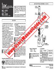 Ver BC-144 pdf Usuario / Propietarios / Manual de instrucciones