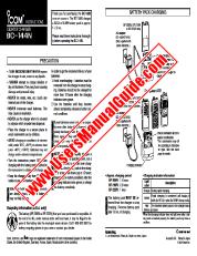 Ver BC-144N pdf Usuario / Propietarios / Manual de instrucciones