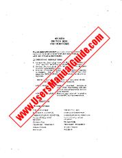 Voir HS-20SB pdf Utilisateur / Propriétaires / Manuel d'instructions