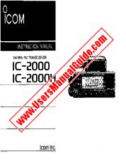 View IC-2000H pdf User/Owners/Instruction Manual
