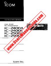 Voir IC-2500E pdf Utilisateur / Propriétaires / Manuel d'instructions